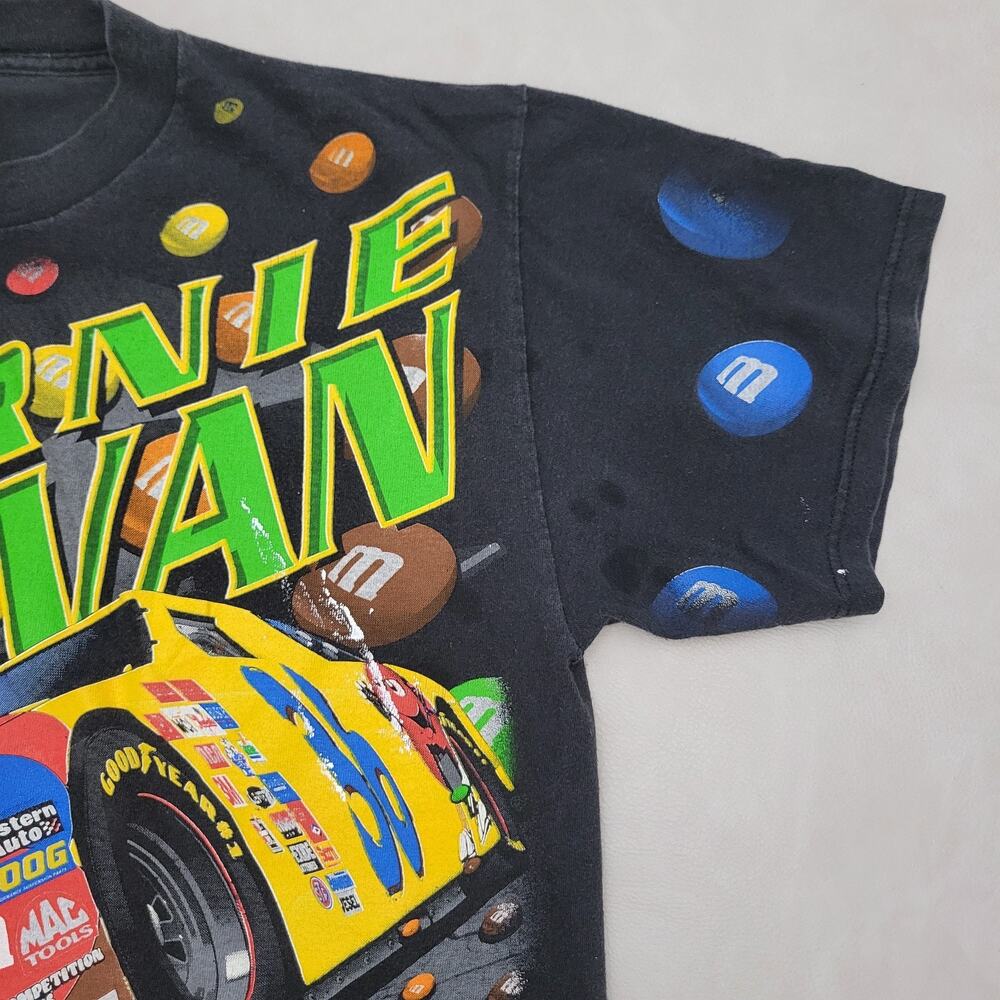 Vintage 1999 NASCAR M&M’s All Over Print Tultex T-Shirt 90s Ernie Irvan Large - Picture 4 of 15